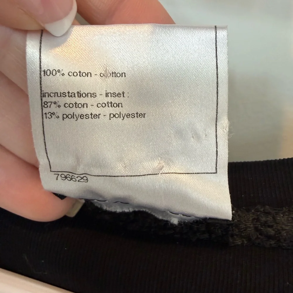 💋CHANEL Elegant Black Short‎ Sleeve Tee 127